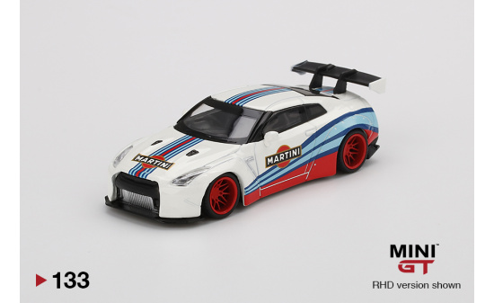 Mini GT MGT00133-R LB WORKS Nissan GT-R (R35) - Martini Racing (RHD) 1:64