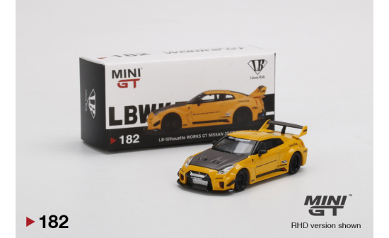 Mini GT MGT00182-R LB-Silhouette WORKS GT NISSAN 35GT-RR Ver.1 Yellow 1:64