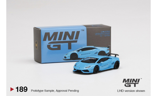 Mini GT MGT00189-L LB-WORKS Lamborghini HuracÃ¡n ver. 1 Light Blue (LHD) 1:64