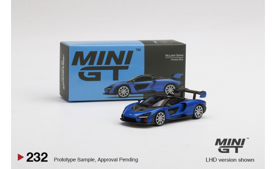Mini GT MGT00232-L McLaren Senna Antares Blue (LHD) 1:64