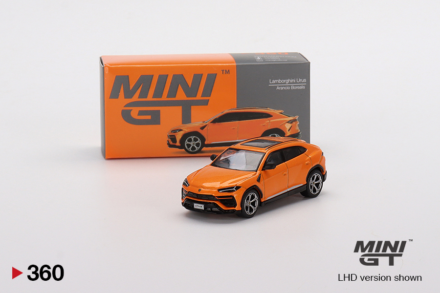 Mini GT MGT00360-R Lamborghini Urus Arancio Borealis (RHD) 1:64