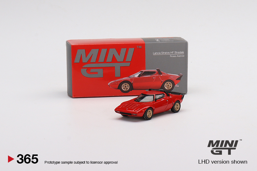 Mini GT MGT00365-L Lancia Stratos HF Stradale - Rosso Arancio 1:64