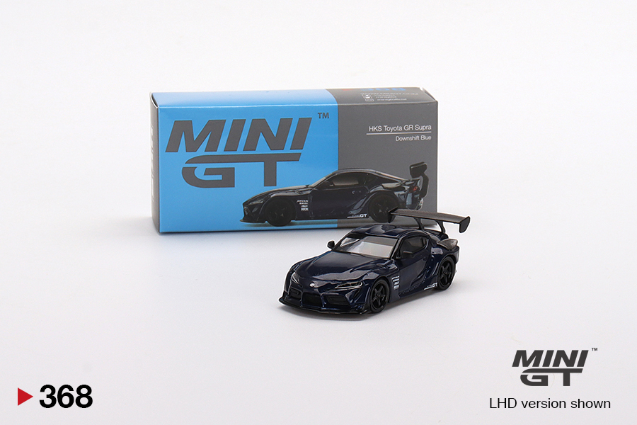 Mini GT MGT00368-L HKS Toyota GR Supra (A90) - Downshift Blue 1:64