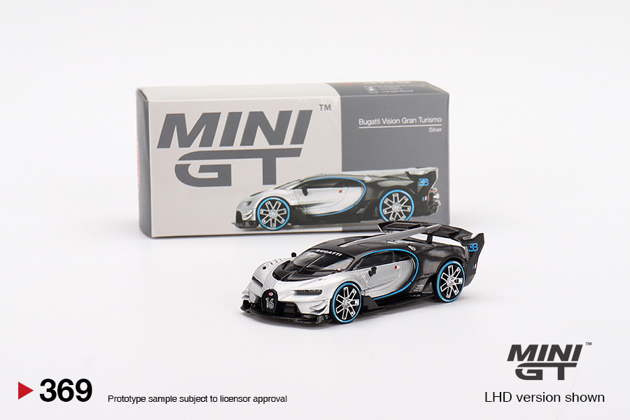 Mini GT MGT00369-L Bugatti Vision Gran Turismo - Silver 1:64
