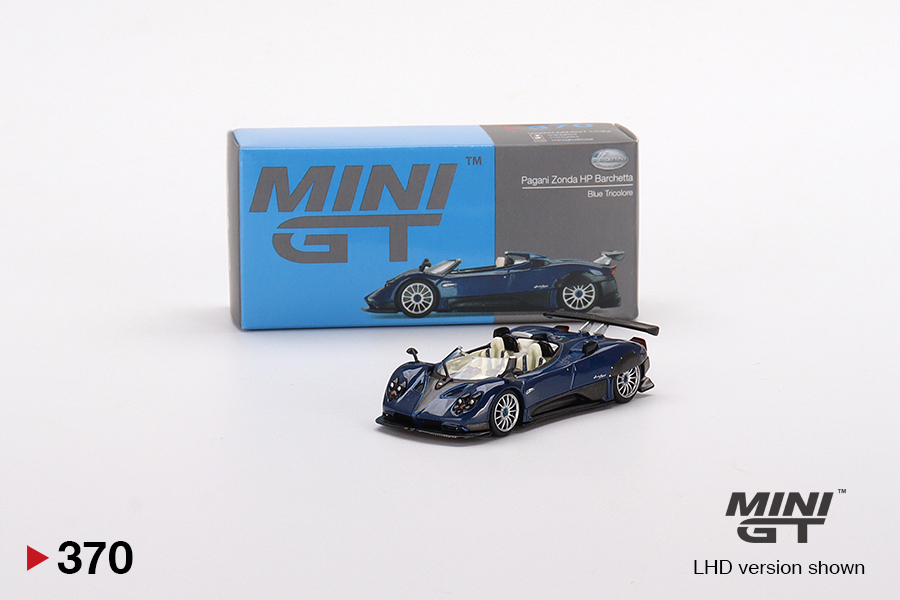 Mini GT MGT00370-L Pagani Zonda HP Barchetta Blue Tricolore 1:64
