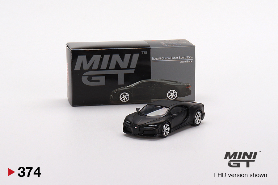 Mini GT MGT00374-L Bugatti Chiron Super Sport 300+ Matte Black 1:64