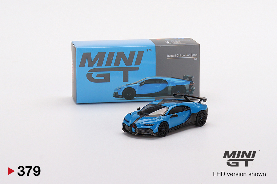 Mini GT MGT00379-L Bugatti Chiron Pur - Sport Blue  1:64