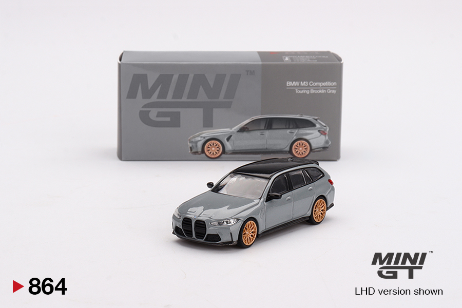 Mini GT MGT00864 BMW M3 Competition Touring - Brooklyn Grey 1:64