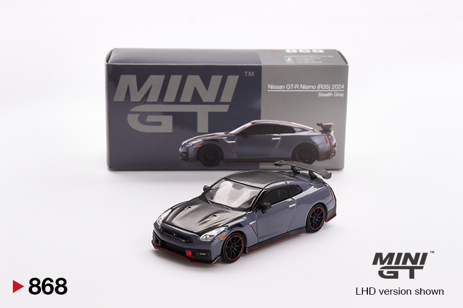 Mini GT MGT00868 Nissan GT-R Nismo 2024 NISMO Stealth Gray 1:64