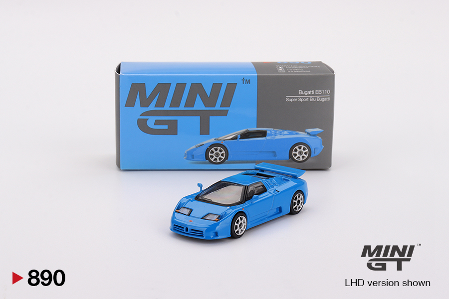 Mini GT MGT00890 Bugatti EB110 Super Sport Blu Bugatti 1:64