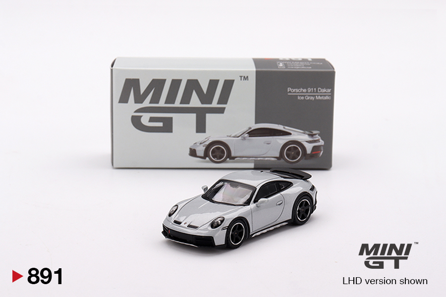 Mini GT MGT00891 Porsche 911 Dakar Ice Gray Metallic 1:64