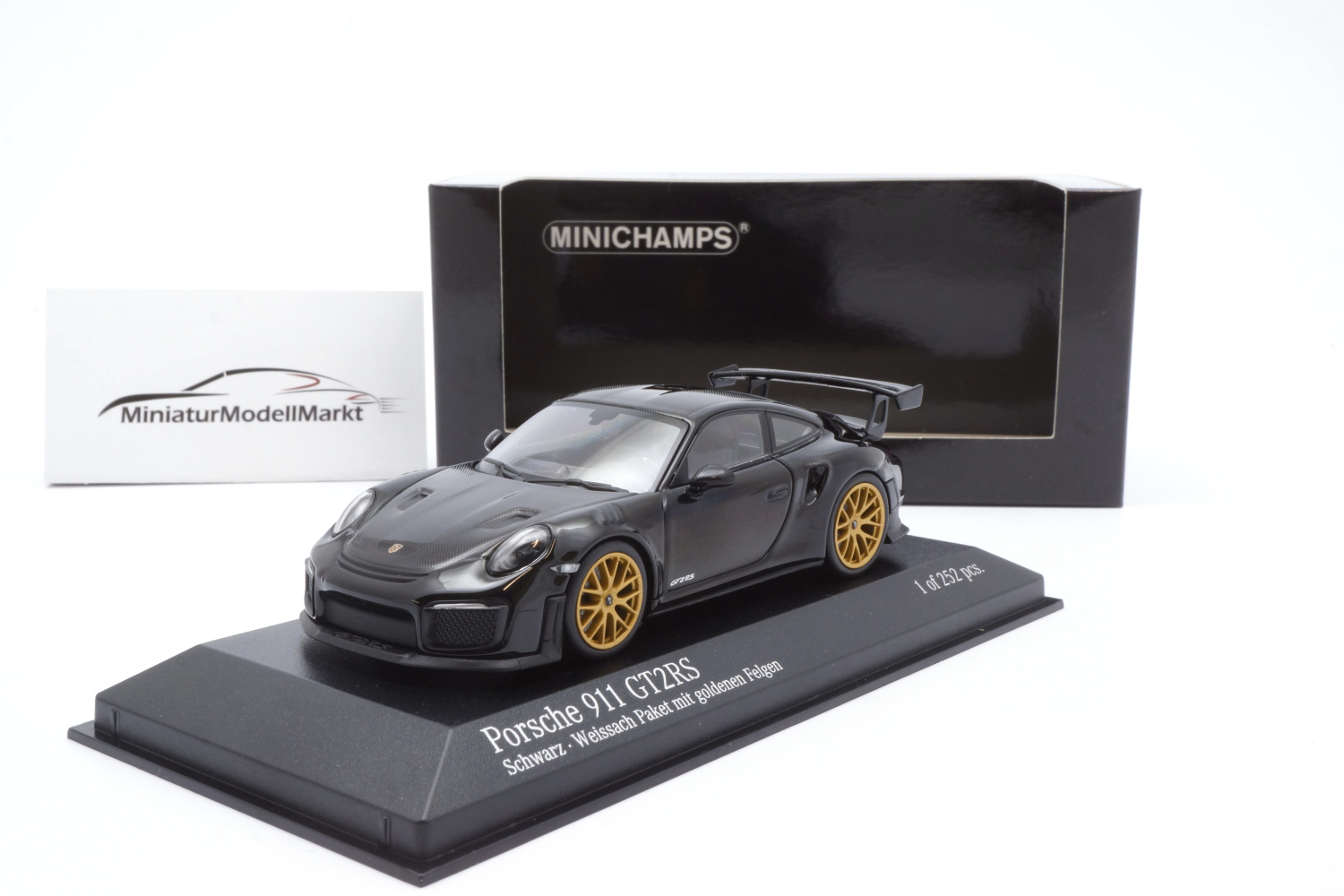 Minichamps 410067291 Porsche 911 (991.2) GT2RS - Schwarz - Weissach 1:43
