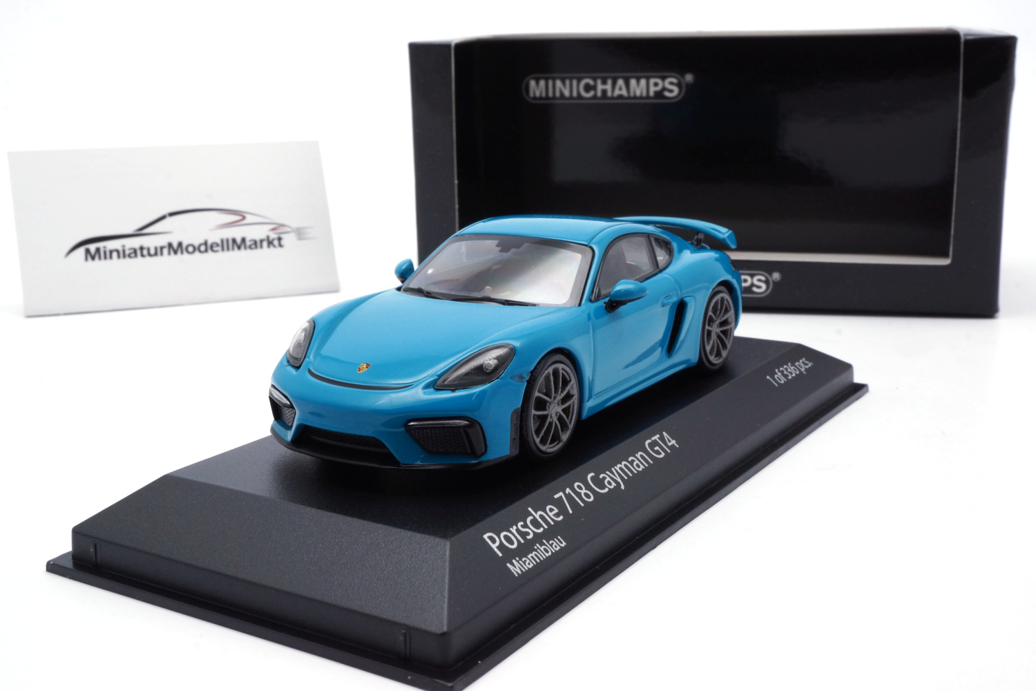 Minichamps 410067602 Porsche 718 Cayman GT4 (982) - Miamiblau - 2020 1:43