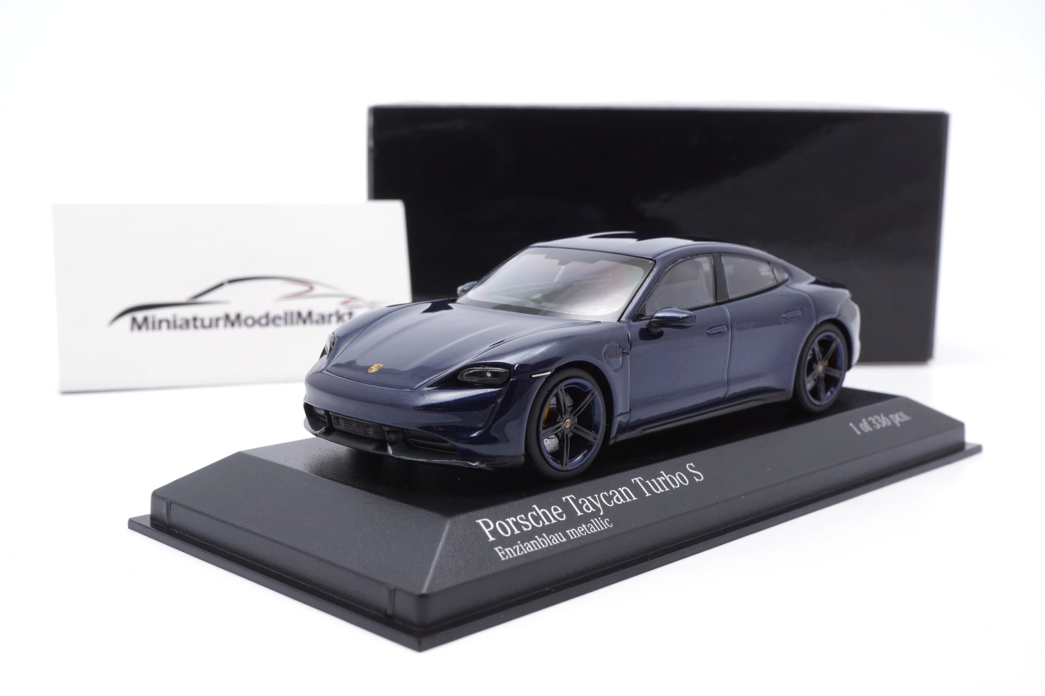 Minichamps 410068475 Porsche Taycan Turbo S - Enzianblau metallic - 2020 1:43