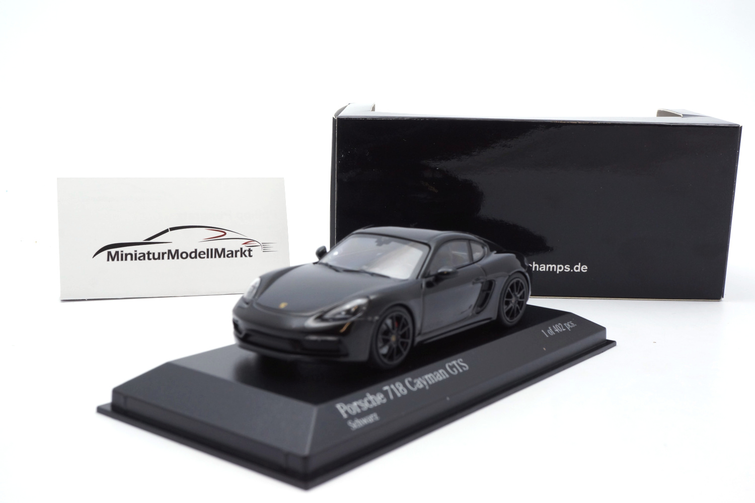 Minichamps 410069000 Porsche 718 Cayman GTS (982) Schwarz 2020 1:43