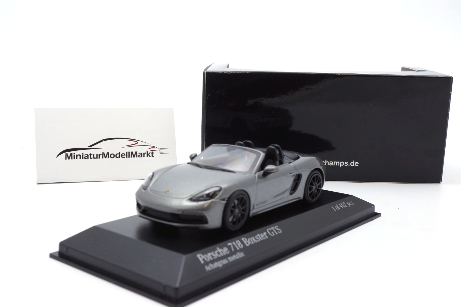 Minichamps 410069100 Porsche 718 Boxster GTS (982) Grau Metallic 2020 1:43