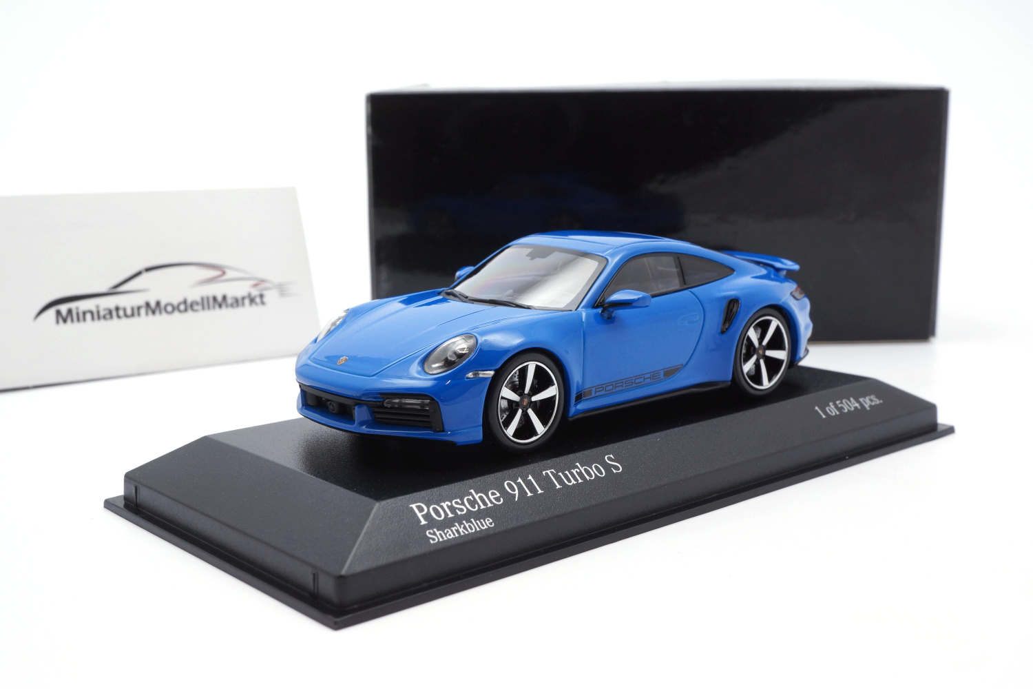 Minichamps 410069474 Porsche 911 (992) Turbo S - Blau - 2020 1:43