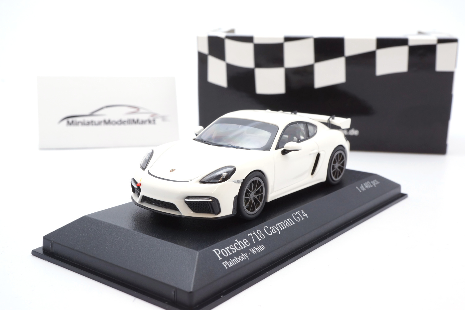 Minichamps 410196100 Porsche 718 Cayman GT4 Clubsport - Weiss - 2020 1:43