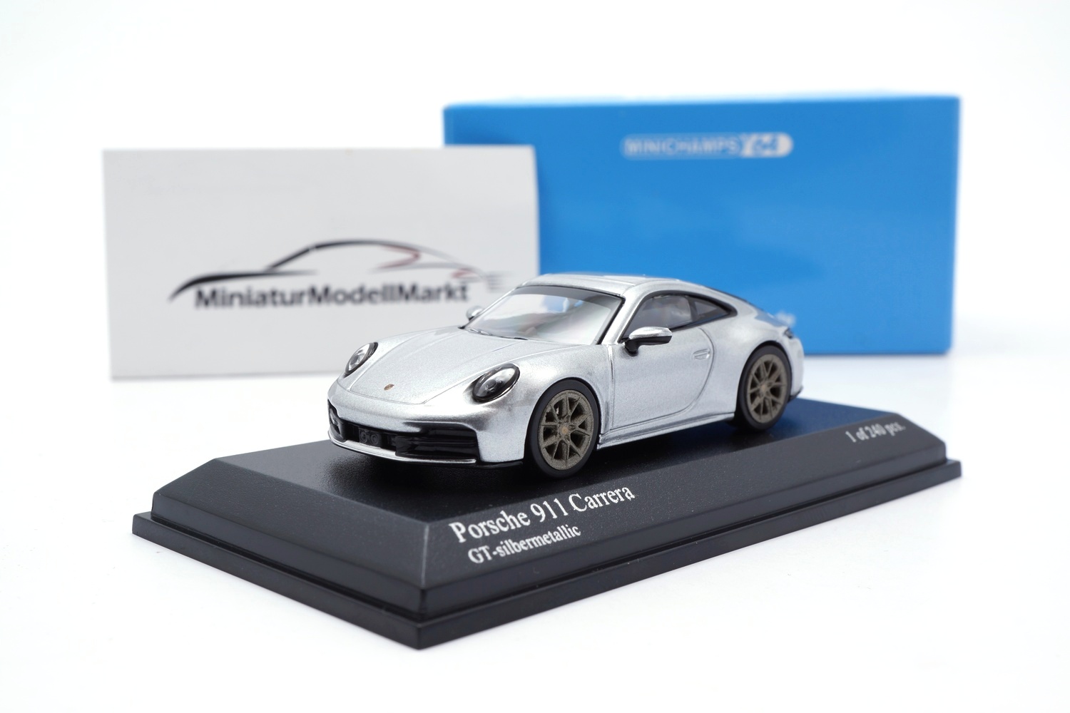 Minichamps 640064024 Porsche 911 (992.2) Carrera - Silber - 2025 1:64