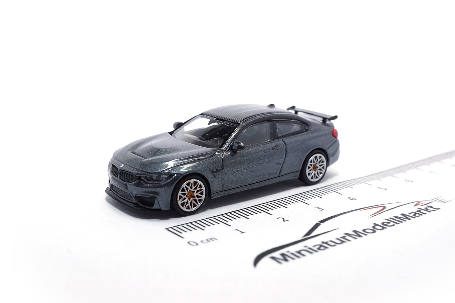 Minichamps 870027107 BMW M4 GTS - Grau Metallic / Orange Felgen - 2016 1:87