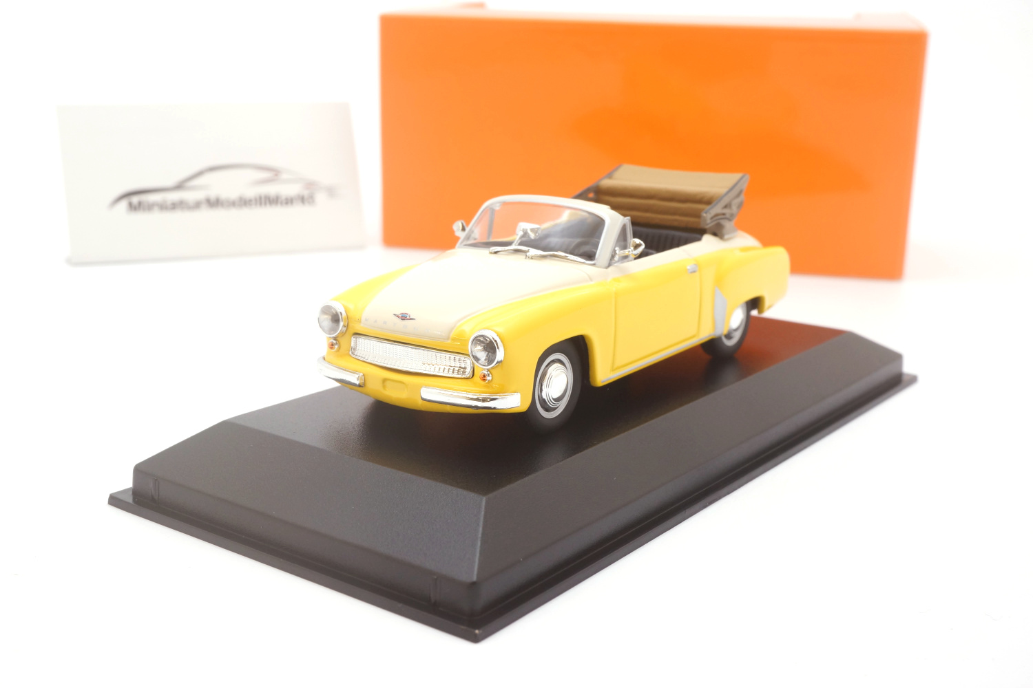 Minichamps 940015931 Wartburg A 311 Cabrio - Gelb/Weiss - 1958 1:43