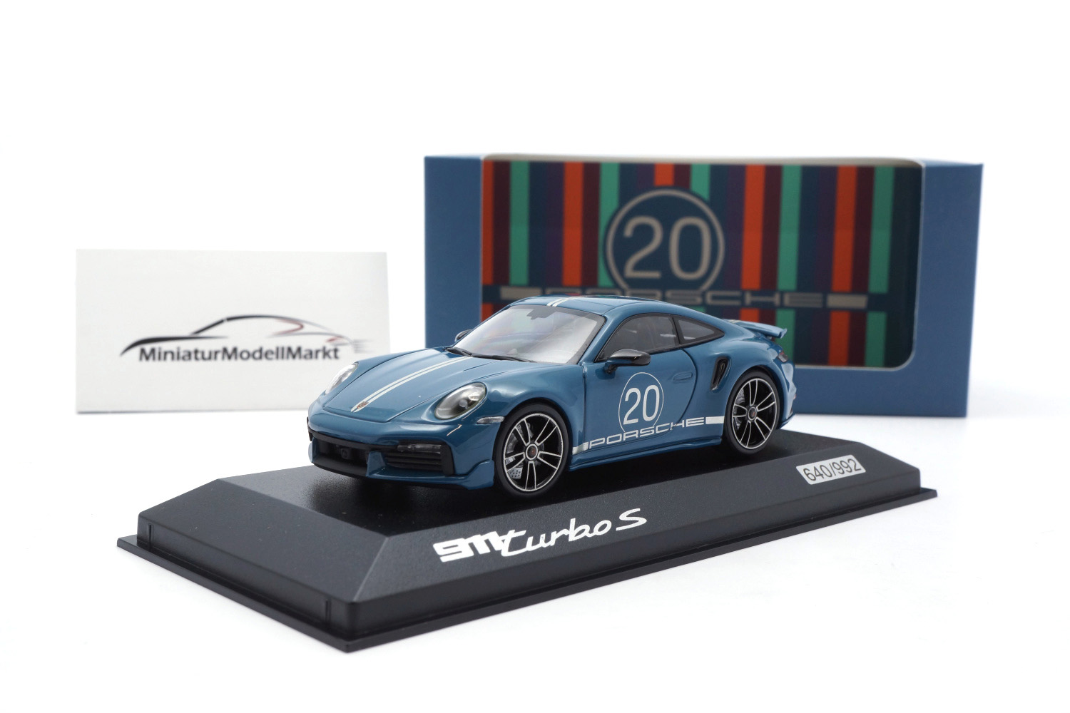 Minichamps WAP0209050N001 Porsche 911 Turbo S (992) - Oslo Blue 1:43