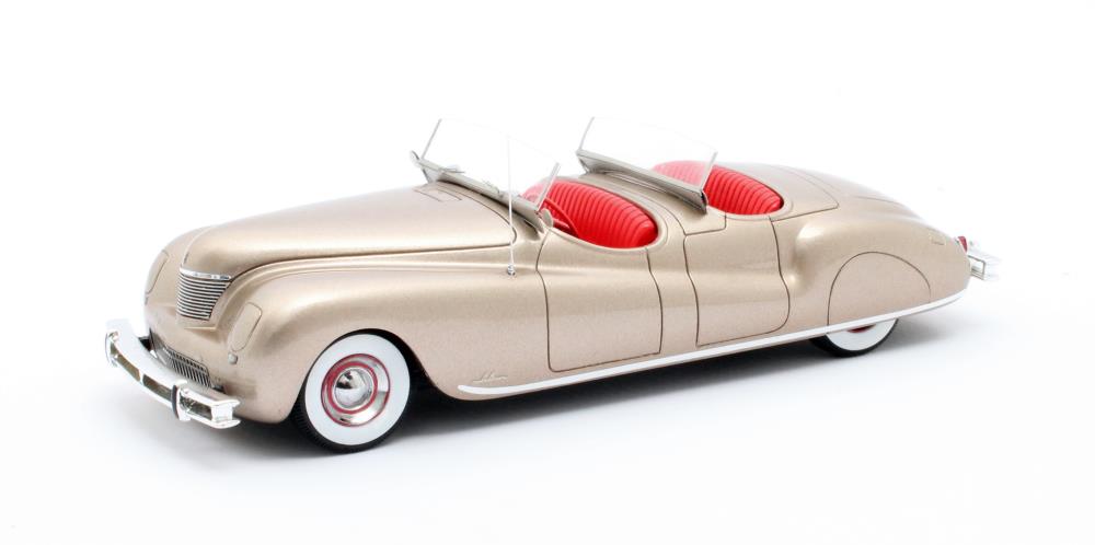 Matrix Scale Models 20303-022 Chrysler Newport Dual Cowl Pheaton LeBaron gold 1941 1:43
