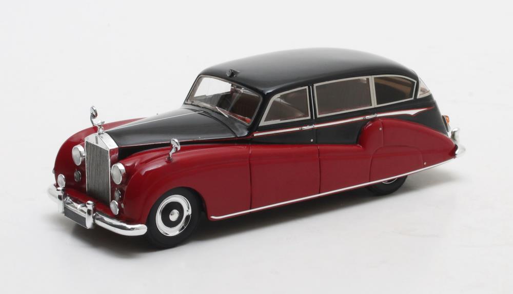 Matrix Scale Models 51705-251 Rolls-Royce Freestone & Webb Silver Wraith Limousine #FLW26 maroon / black 1957 1:43