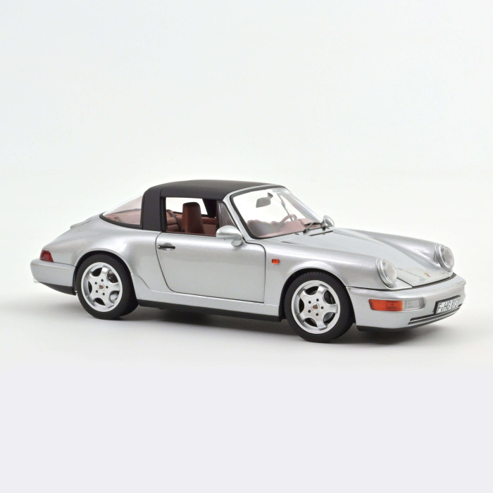Norev 187342 Porsche 911 Carrera 4 Targa - Polarsilber Metallic - 1991 1:18