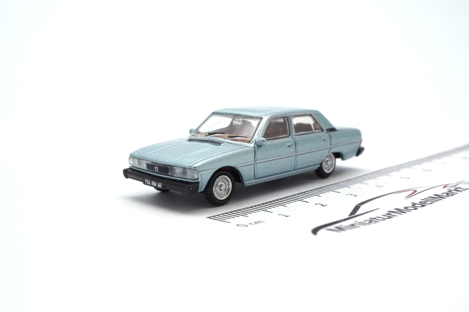 Norev 476412 Peugeot 604 - Stromgrün/Hellblau - 1977 1:87