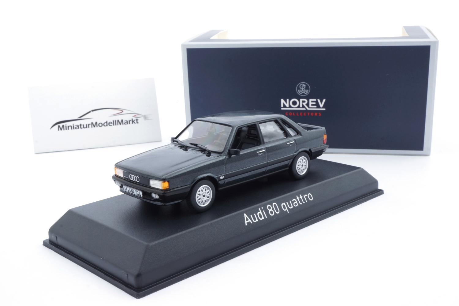 Norev 830034 Audi 80 quattro - Dark grey metallic - 1985 1:43