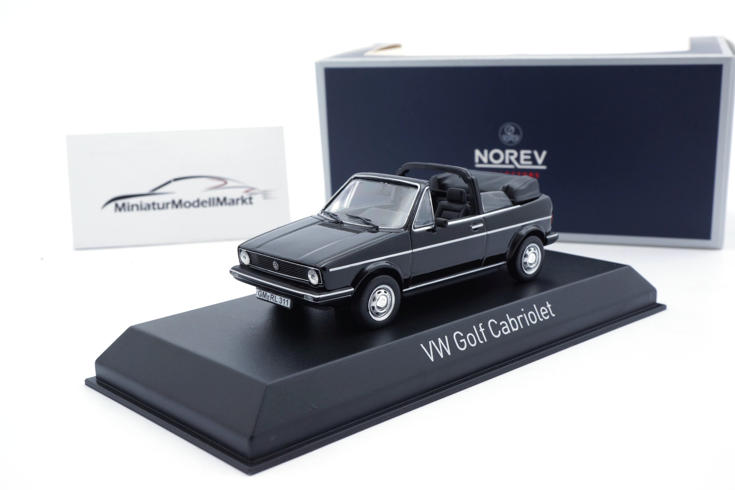 Norev 840074 Volkswagen Golf Cabriolet 1981 - Schwarz 1:43