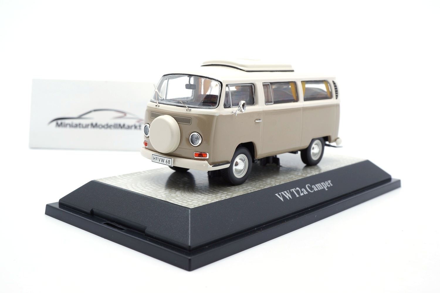 Premium ClassiXXs 11332 VW T2a Camping - dkl.-beige/weiss  1:43