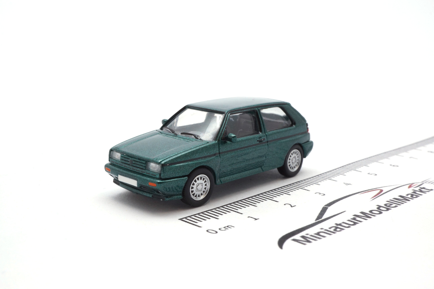 PCX87 PCX870084 VW Rallye Golf, metallic-dunkelgrün, 1989 1:87