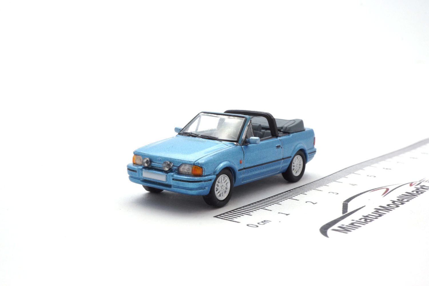 PCX87 PCX870158 Ford Escort IV Cabriolet, metallic-hellblau, 1986 1:87