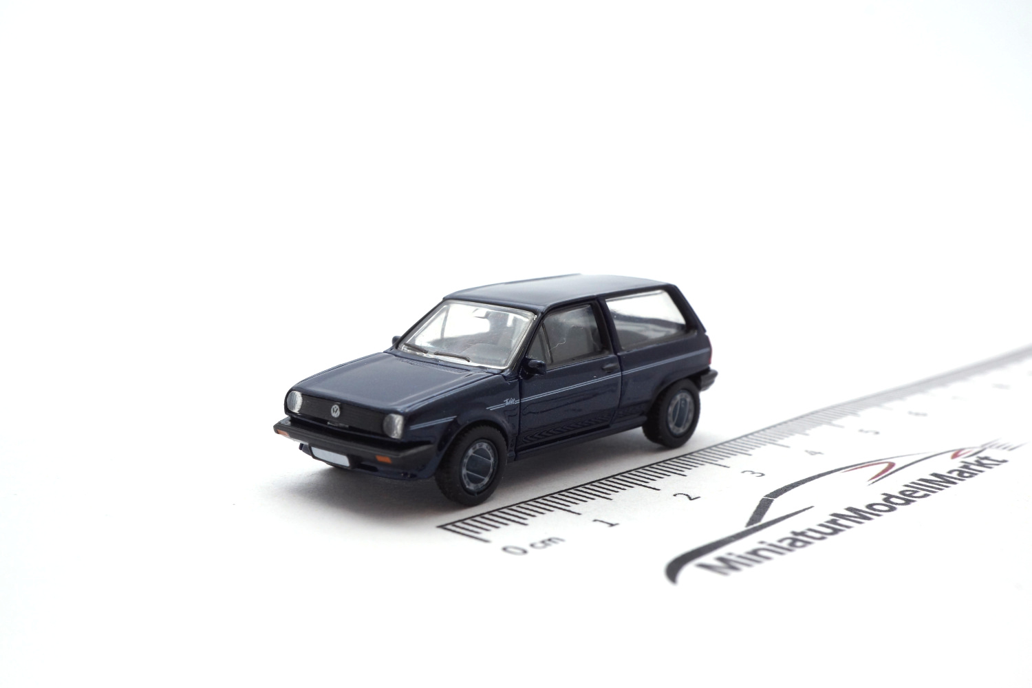 PCX87 PCX870335 VW Polo II Twist, dunkelblau/Dekor, 1985 1:87