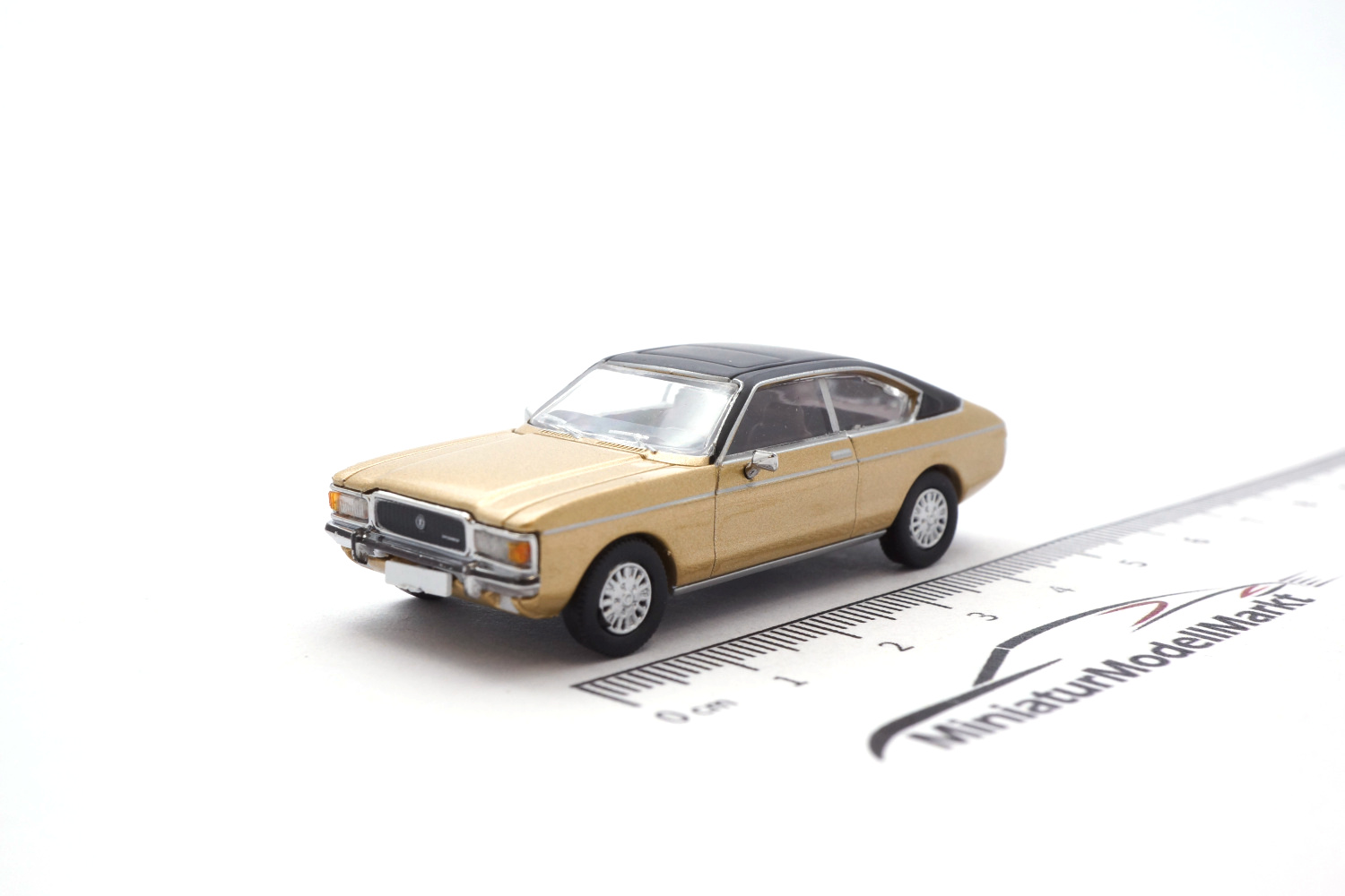 PCX87 PCX870337 Ford Granada MK I Coupe - gold , schwarz (Matt) - Vorbestellung 1:87