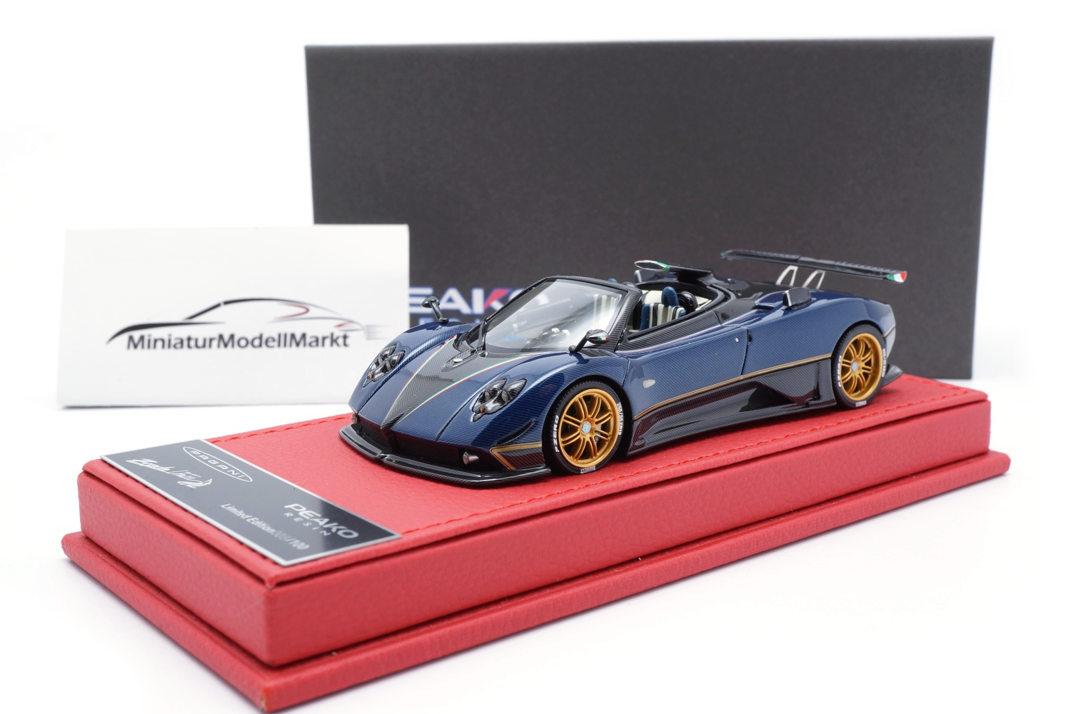Peako 31522 Pagani Zonda 760 Roadster - UNICA - Blue Carbon 1:43