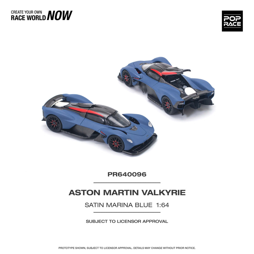 POPRACE PR640096 Aston Martin Valkyrie - satin marina blue 1:64