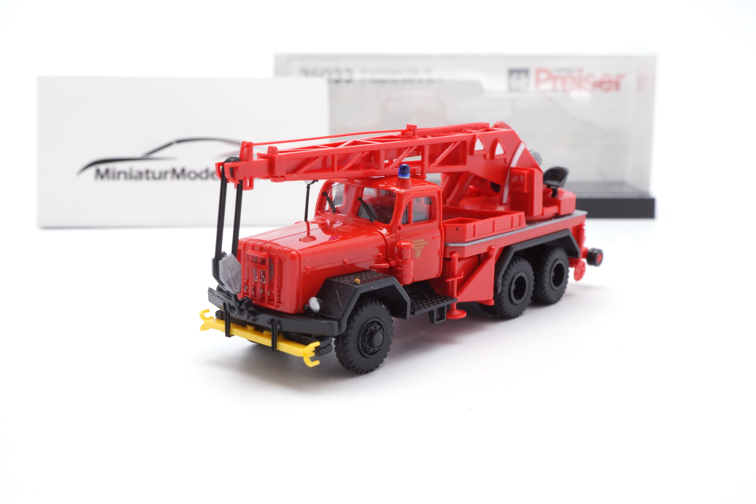 Preiser 35033 Magirus 250 D25A Kranwagen KW 16 F 1:87