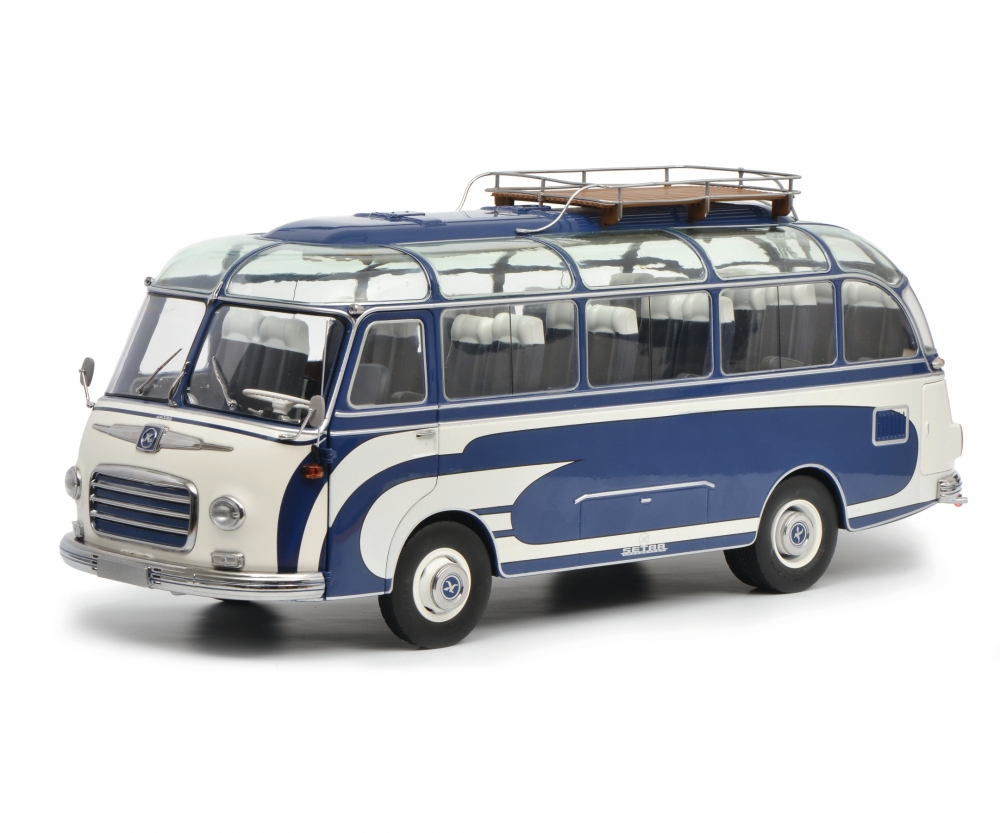 Schuco 450034700 Setra S6, blau-weiß 1:18 1:18