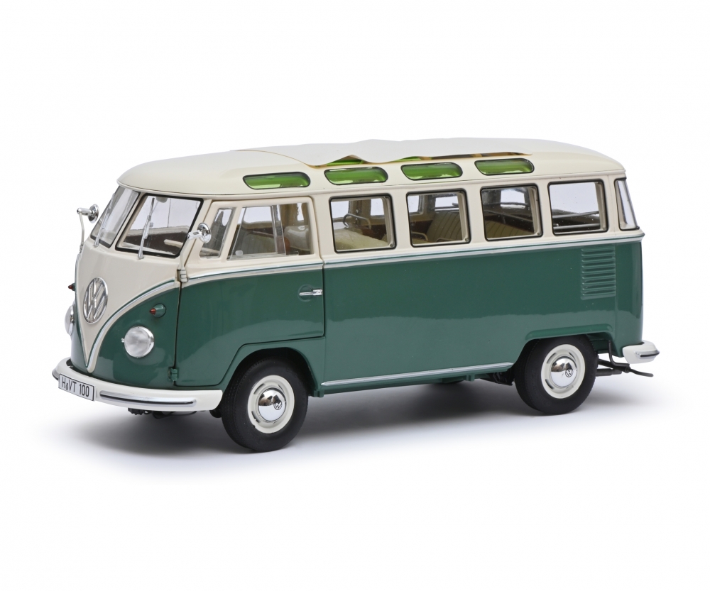 Schuco 450037800 VW T1b Samba grün/weiß 1:18 - Vorbestellung 1:18