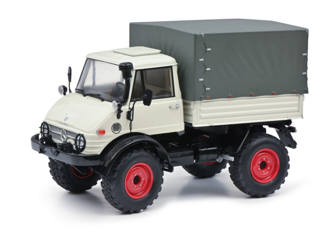 Schuco 450044600 Unimog 406 Pritsche/Plane (00446) 1:18
