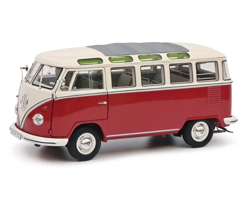 Schuco 450045400 VW T1b Samba rot/weiß 1:18 - Vorbestellung 1:18