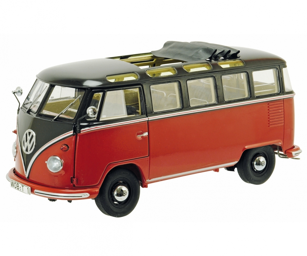 Schuco 450051200 VW T1b Samba schwarzbr/rot 1:8 - Vorbestellung 1:8