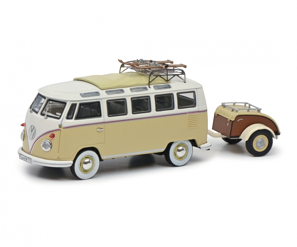 Schuco 450254600 VW T1 Samba Anh.+Ski 1:43 1:43