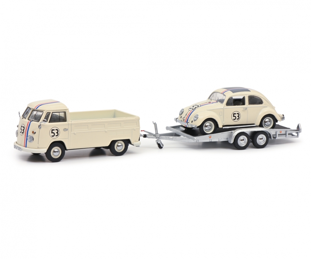 Schuco 450275800 VW T1b m.Anh.+VW Käfer #53 1:43 1:43