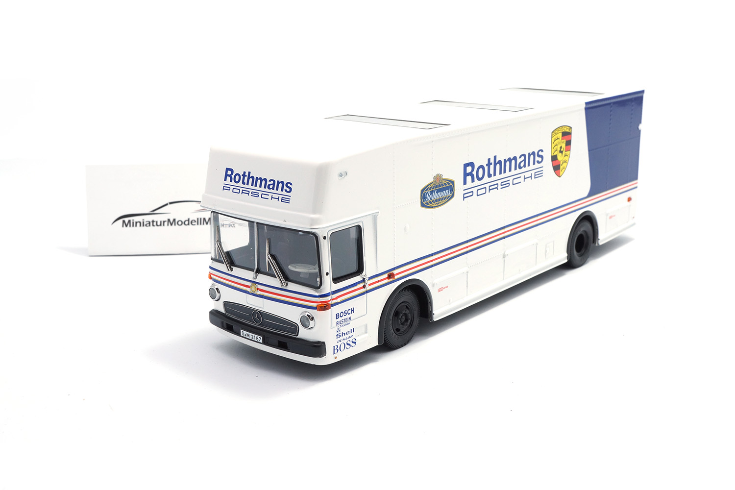 Schuco 450373100 Mercedes-Benz O 317 Renntransporter Rothmans 1:43