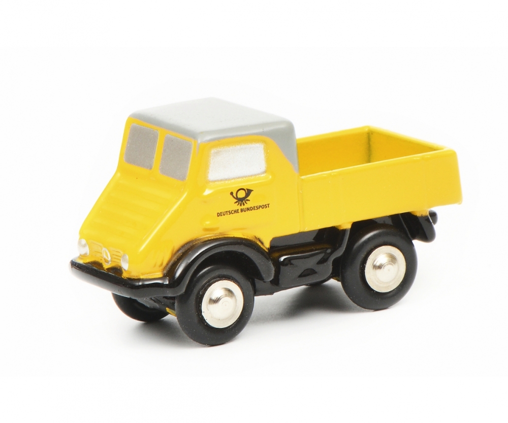 Schuco 450527600 Pic.MB Unimog 401 DP, gelb 1:90