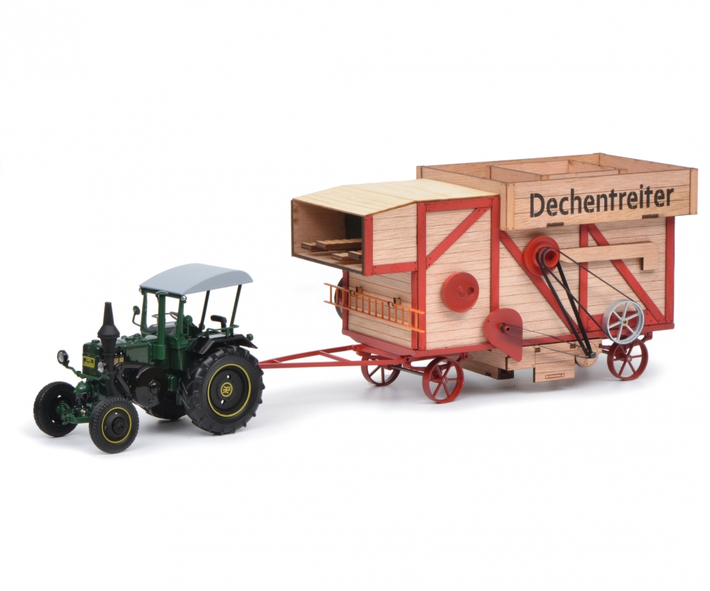 Schuco 450888900 Lanz mit Dreschmaschine 1:32 1:32